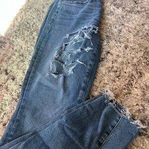 Good American Medium Blue Distressed Skinny Jeans